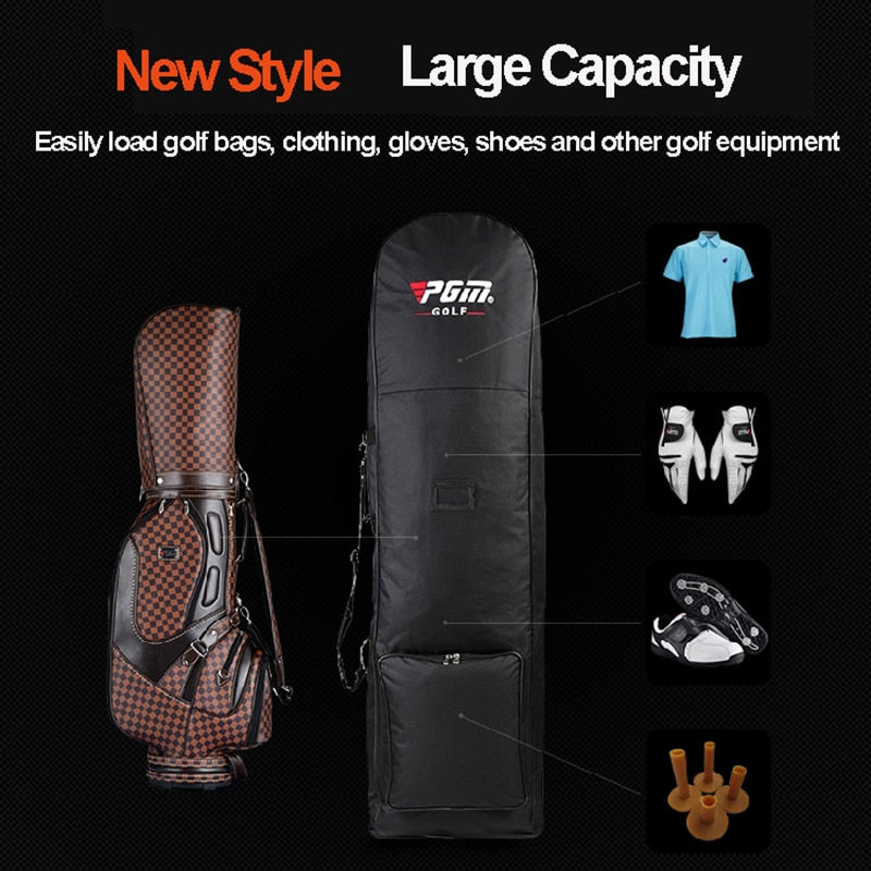 Golf Bag for Travel Aviation with Wheels Large Capacity